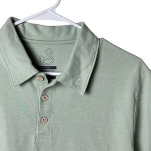 Swannies Co Polo Shirt Mens M Green‎ Short Sleeve Performance Golf Top